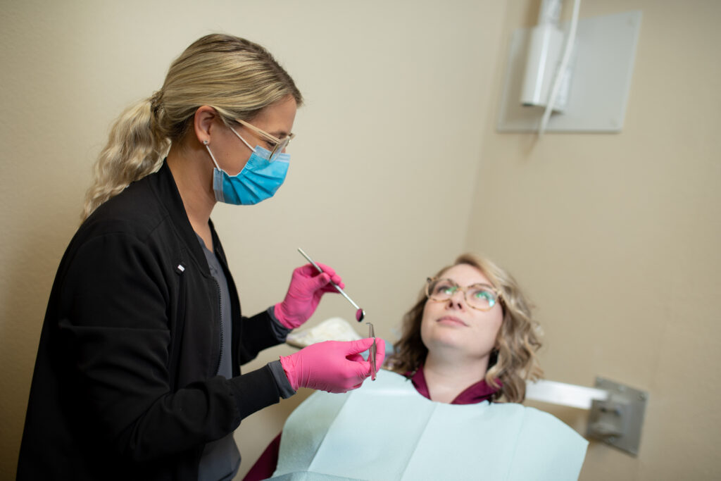 woman getting ready for her oral surgery procedure